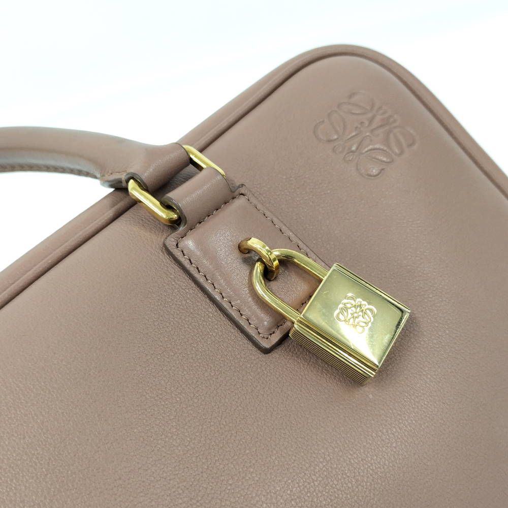 Loewe Amazona 28 2-Way Handbag Leather Pink Beige — view 6
