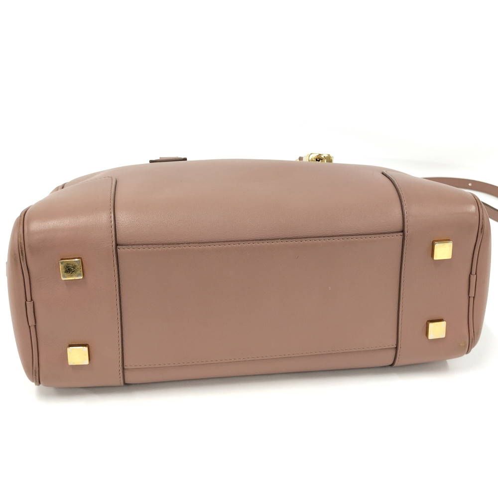 Loewe Amazona 28 2-Way Handbag Leather Pink Beige — view 5