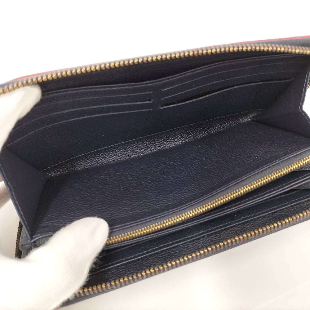 Louis Vuitton Zippy Wallet Monogram Empreinte Marine Rouge — view 7