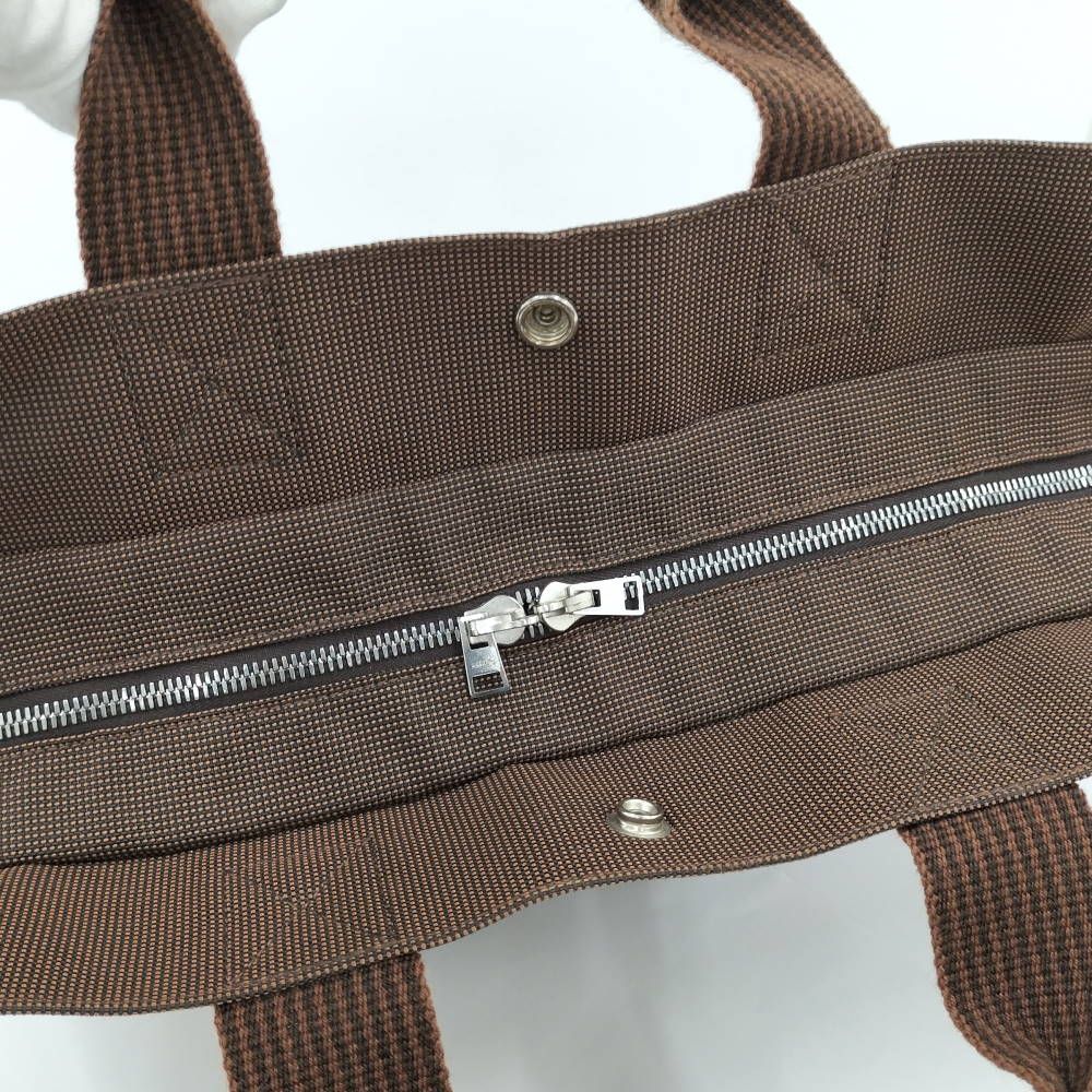 Hermes Her Line MM Tote Bag Canvas Brown — view 6