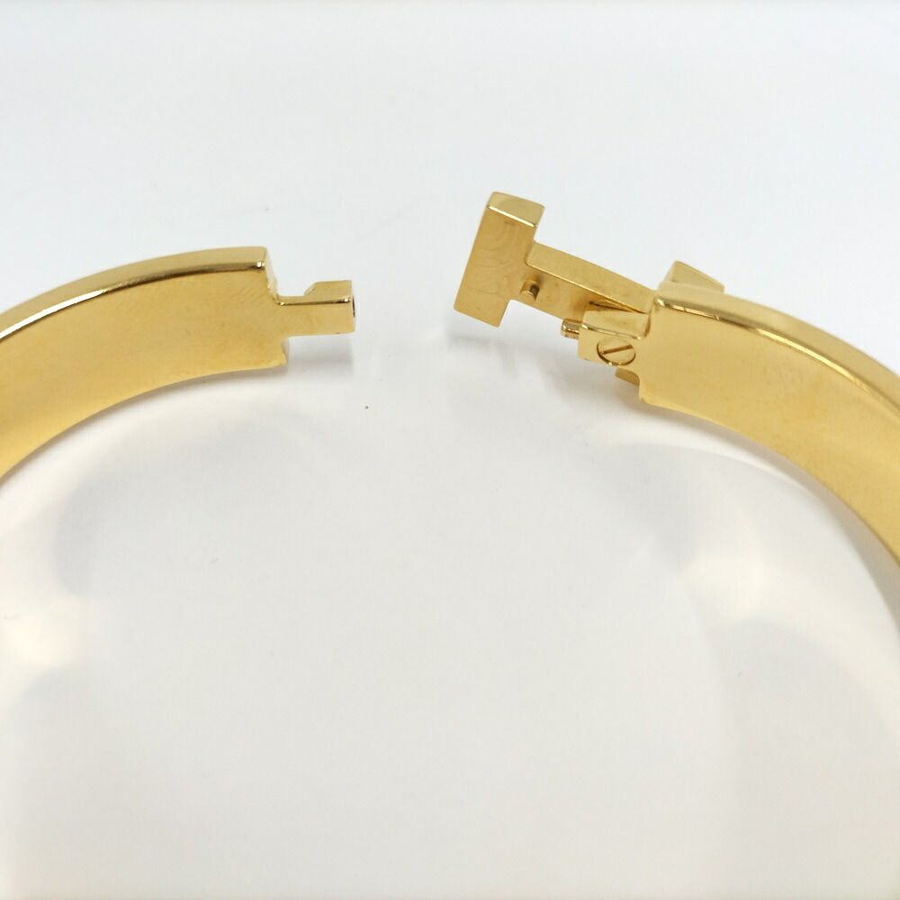 Hermes Clic Clac Bangle Bracelet Plated Gold Orange — view 7