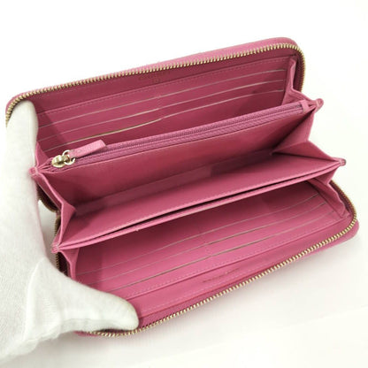 Chanel Zip Around Wallet Quilted Leather Pink — view 2