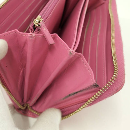 Chanel Zip Around Wallet Quilted Leather Pink — view 7