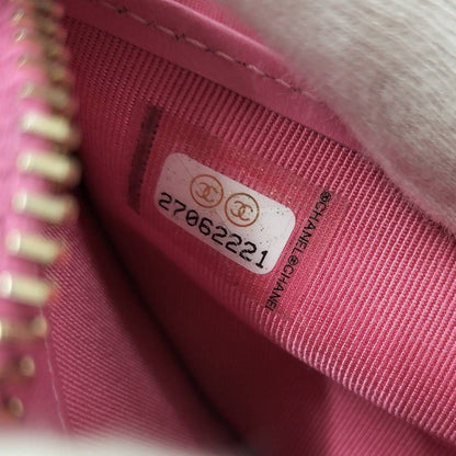 Chanel Zip Around Wallet Quilted Leather Pink — view 8