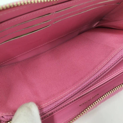 Chanel Zip Around Wallet Quilted Leather Pink — view 6