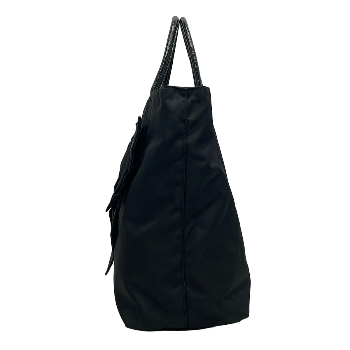 Prada Tote Bag Black Ribbon Leather — view 2