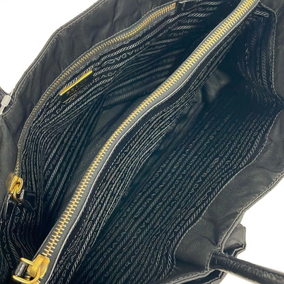 Prada Tote Bag Black Ribbon Leather — view 7