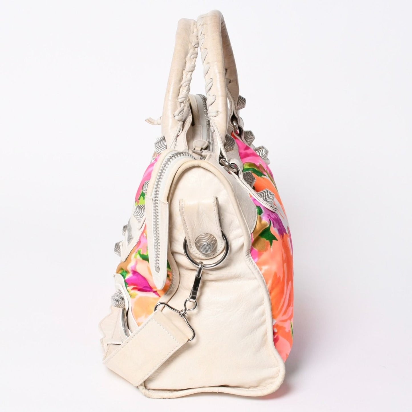 Balenciaga Giant City Way Bag Botanical Pattern Beige Silver — view 4