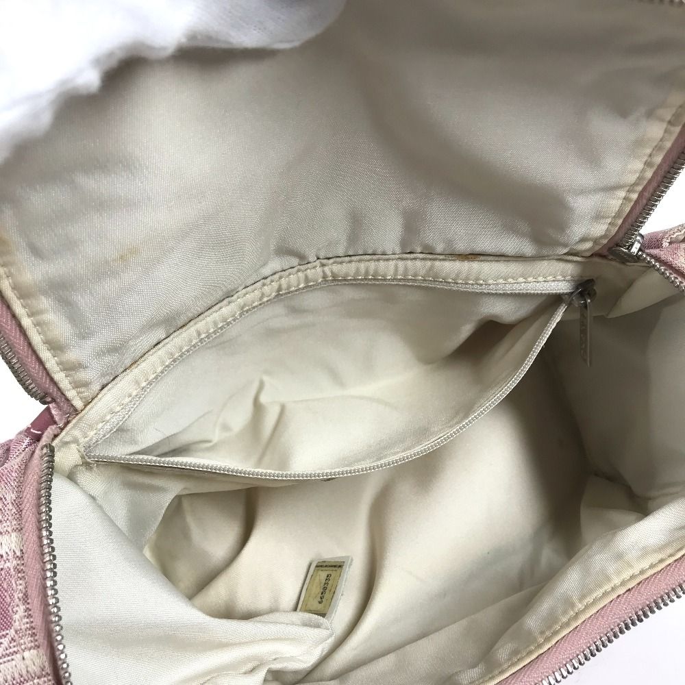Chanel Shoulder Bag CC Logo CC Nylon Canvas Pink — view 4