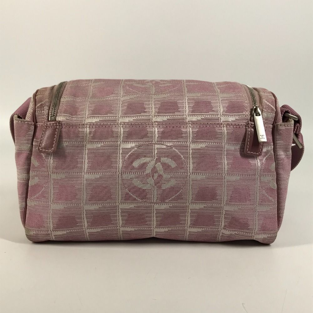 Chanel Shoulder Bag CC Logo CC Nylon Canvas Pink — view 2