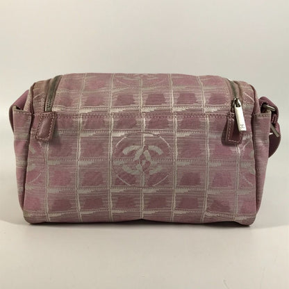 Chanel Shoulder Bag CC Logo CC Nylon Canvas Pink — view 2