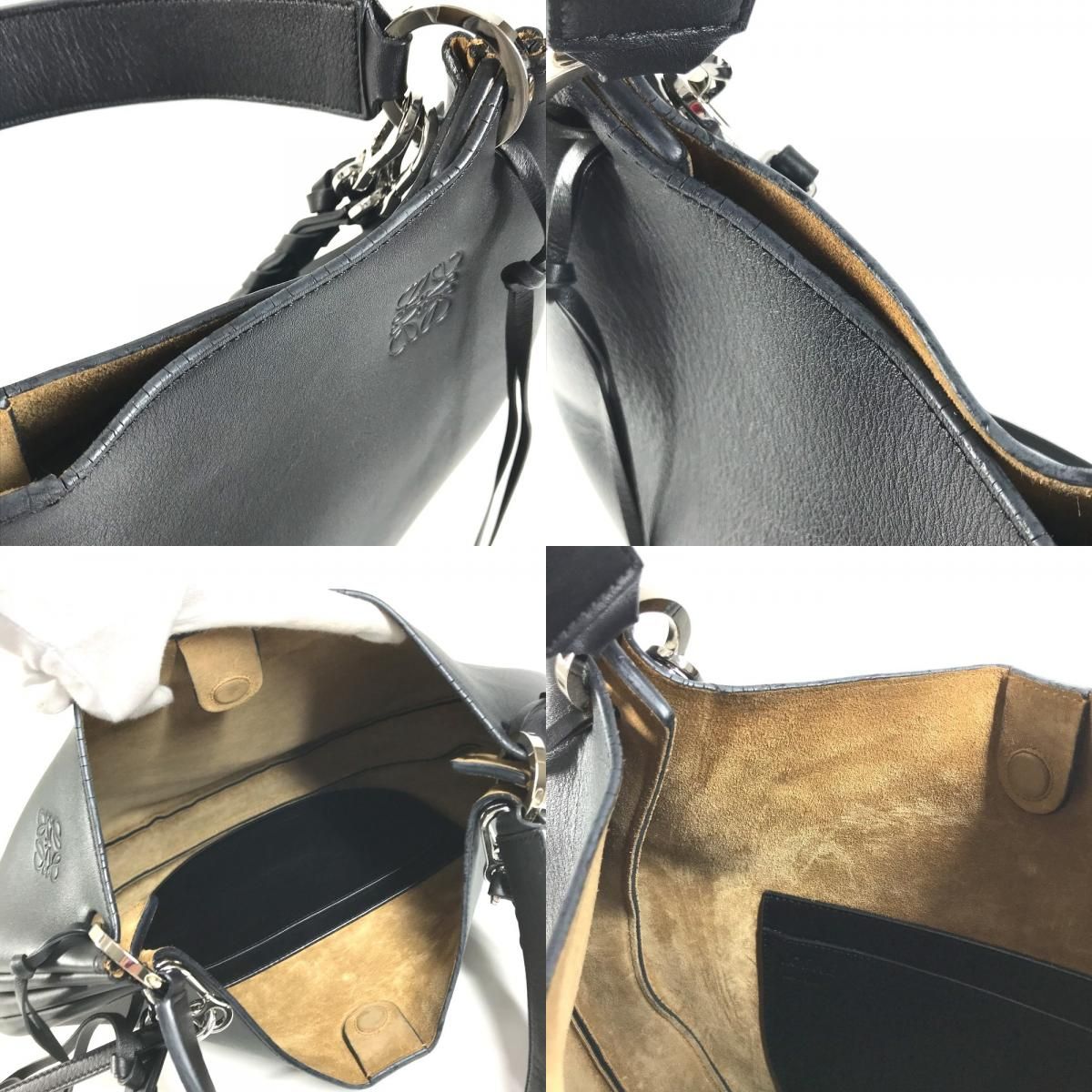 Loewe Shoulder Bag Fortune Hobo 326.62 Leather Black — view 8