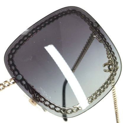 Chanel Sunglasses CC Logo Chain Acetate Black Eyewear — view 7