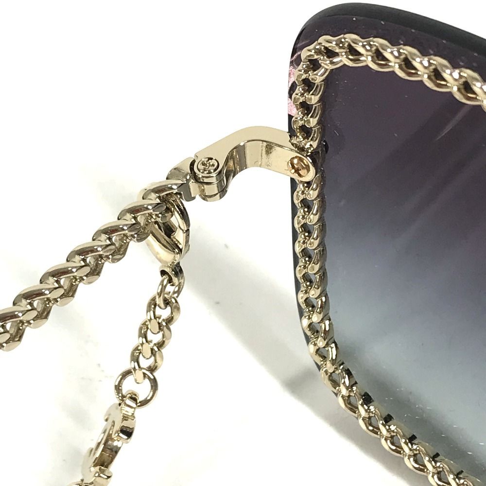 Chanel Sunglasses CC Logo Chain Acetate Black Eyewear — view 4