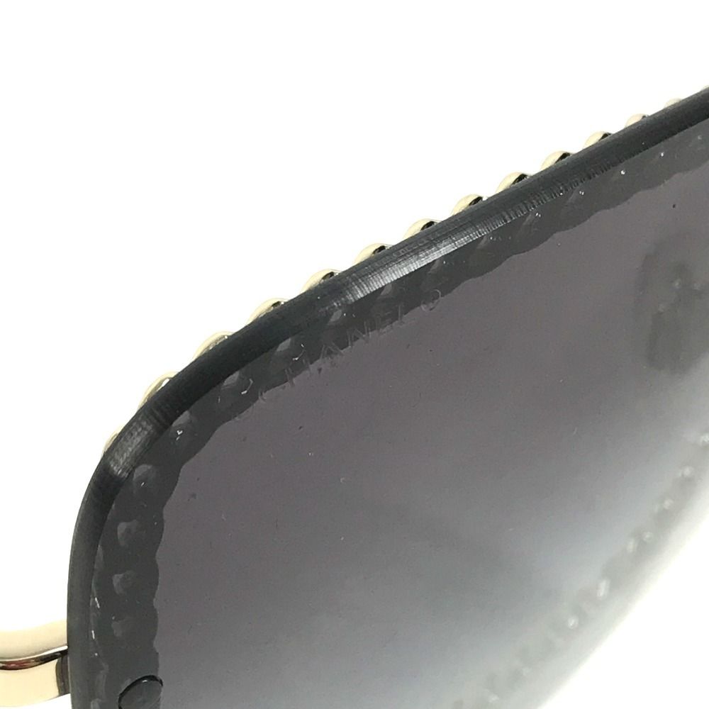 Chanel Sunglasses CC Logo Chain Acetate Black Eyewear — view 5