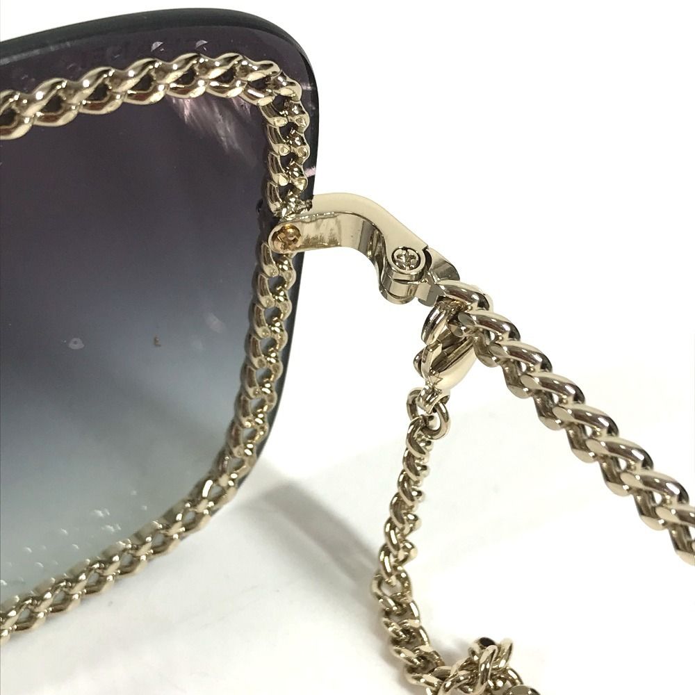 Chanel Sunglasses CC Logo Chain Acetate Black Eyewear — view 3