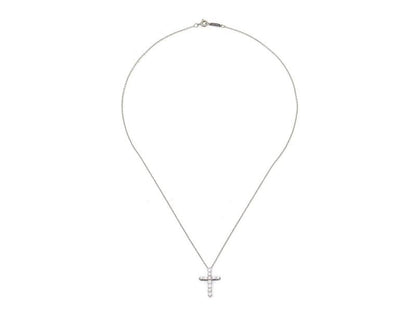 Tiffany & Co Small Cross Pendant Diamond Platinum — view 3