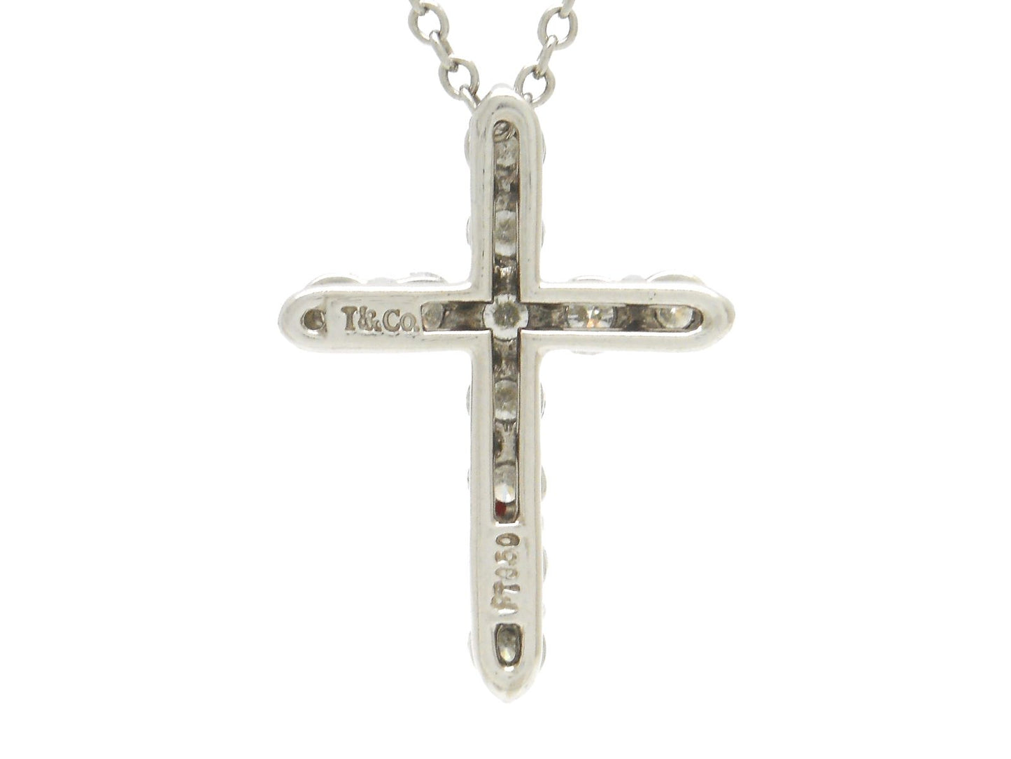 Tiffany & Co Small Cross Pendant Diamond Platinum — view 5