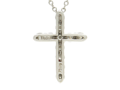 Tiffany & Co Small Cross Pendant Diamond Platinum — view 5