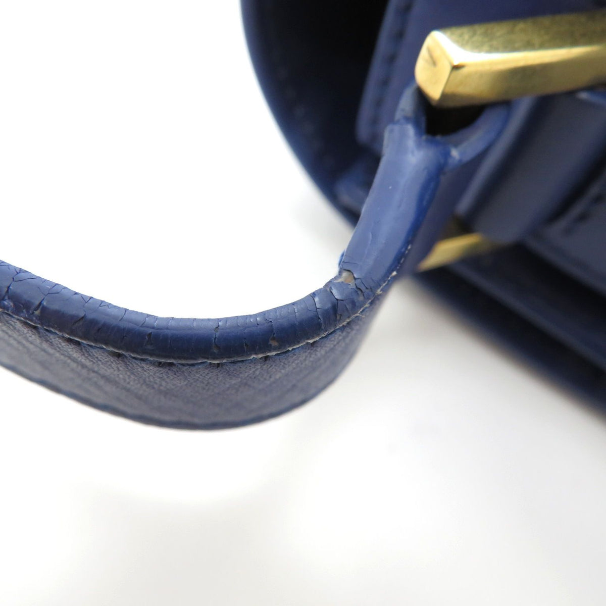 Saint Laurent Solferino Small Satchel Shoulder Bag Leather Blue — view 5