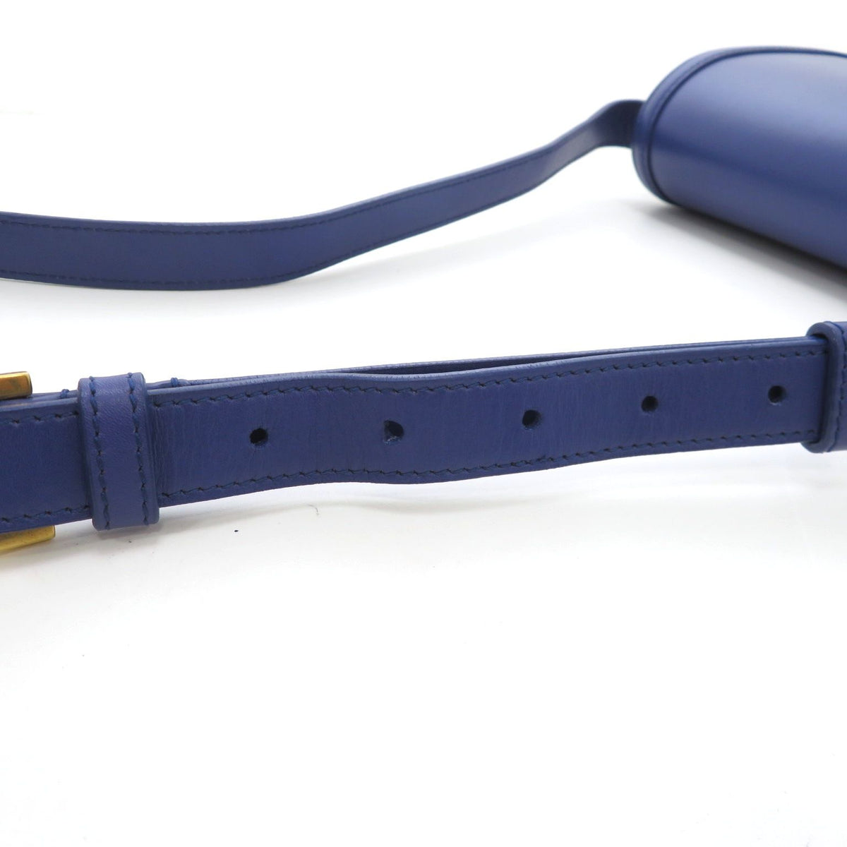 Saint Laurent Solferino Small Satchel Shoulder Bag Leather Blue — view 4