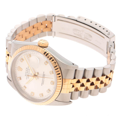 Rolex Datejust Watch 18k Yellow Gold 18k Silver Vintage Numbe Automatic — view 3