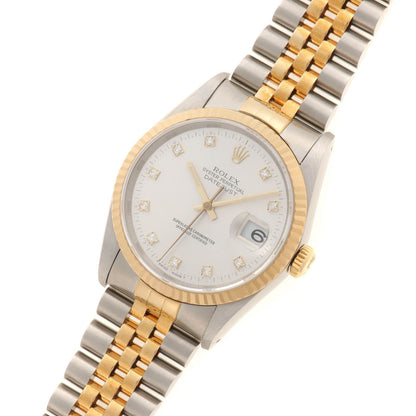 Rolex Datejust Watch 18k Yellow Gold 18k Silver Vintage Numbe Automatic — view 2