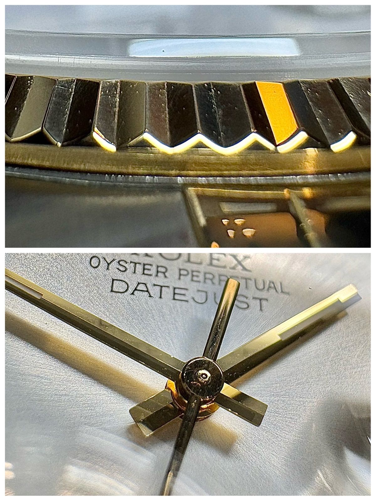 Rolex Datejust Watch 18k Yellow Gold 18k Silver Vintage Numbe Automatic — view 8