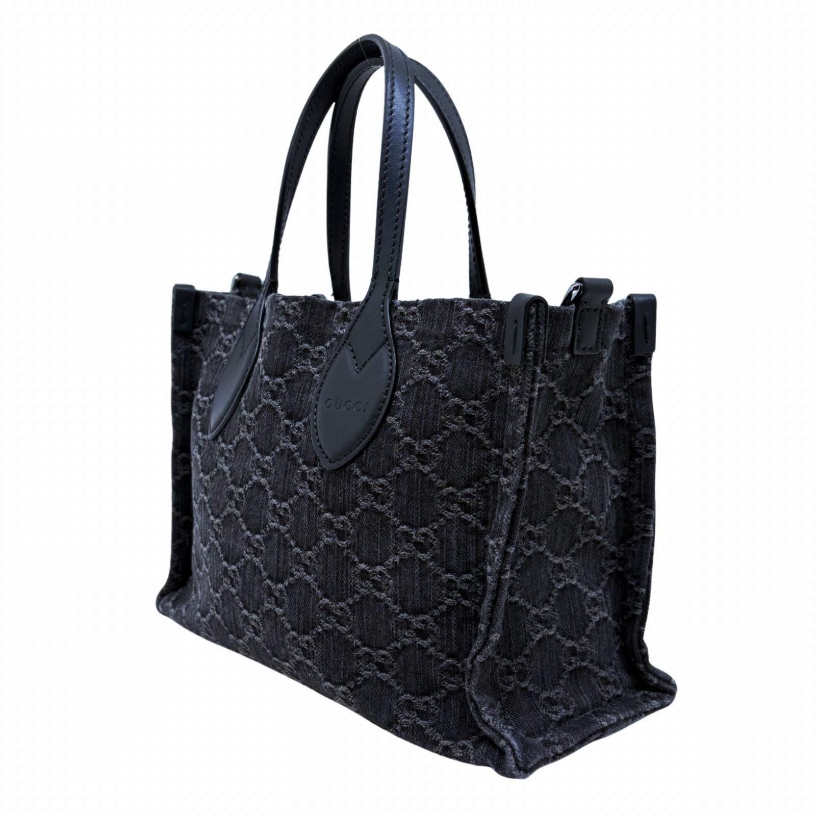 Gucci GG Ophidia Medium 2-Way Bag Canvas Leather Black — view 2