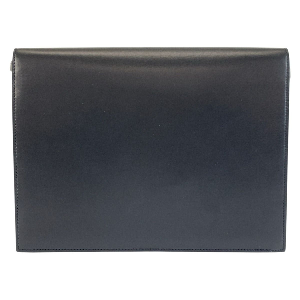 Dior Vintage Ribbon Navy Gold Shoulder Bag Pochette — view 2