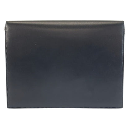 Dior Vintage Ribbon Navy Gold Shoulder Bag Pochette — view 2