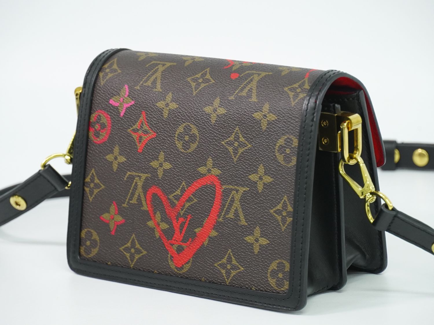 Louis Vuitton LV Dauphine Mini Fall in Love Monogram Shoulder Bag Pochette Brown — view 2