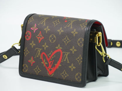 Louis Vuitton LV Dauphine Mini Fall in Love Monogram Shoulder Bag Pochette Brown — view 2