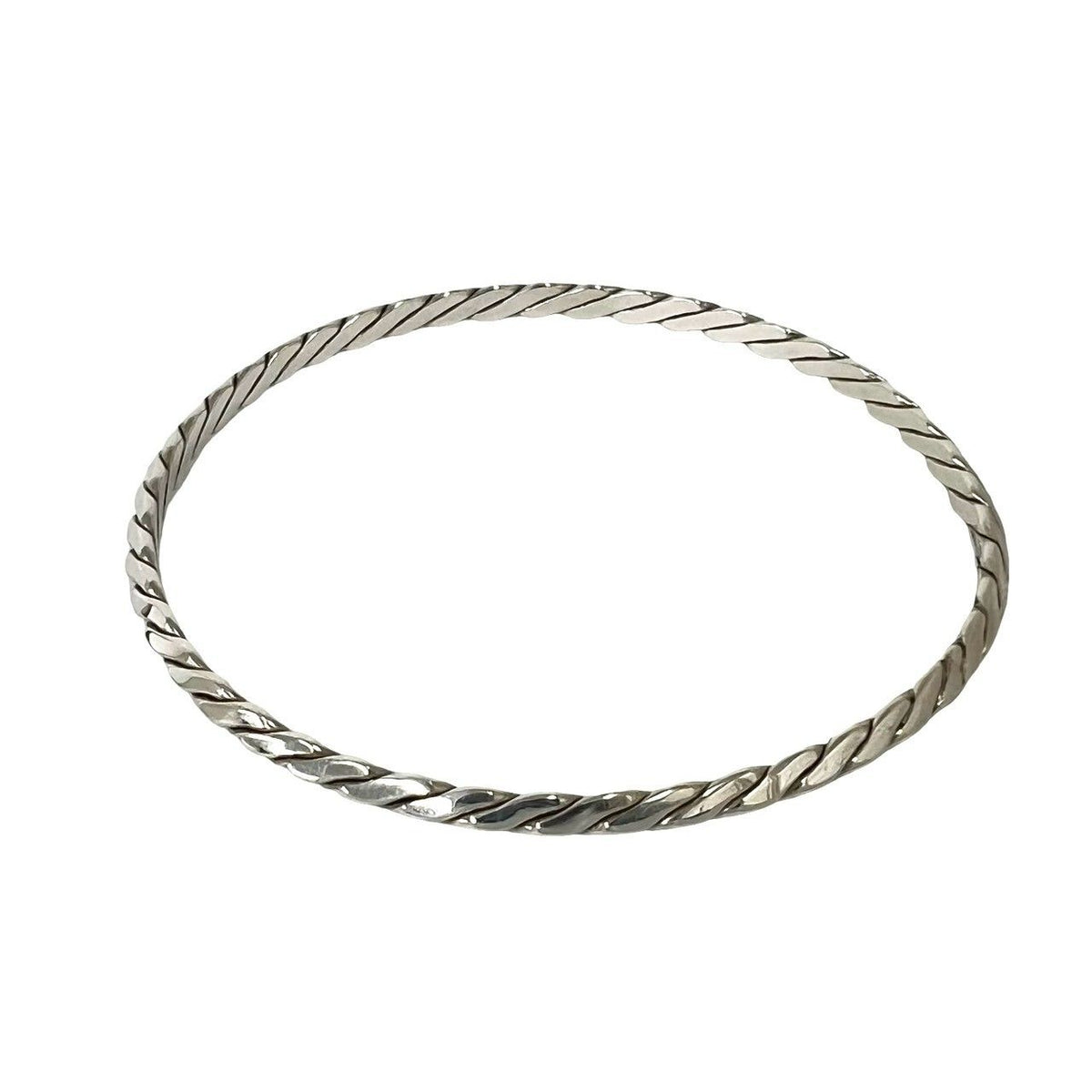 Tiffany & Co Vintage Twist Bangle 925 Sterling Silver Bracelet — view 5