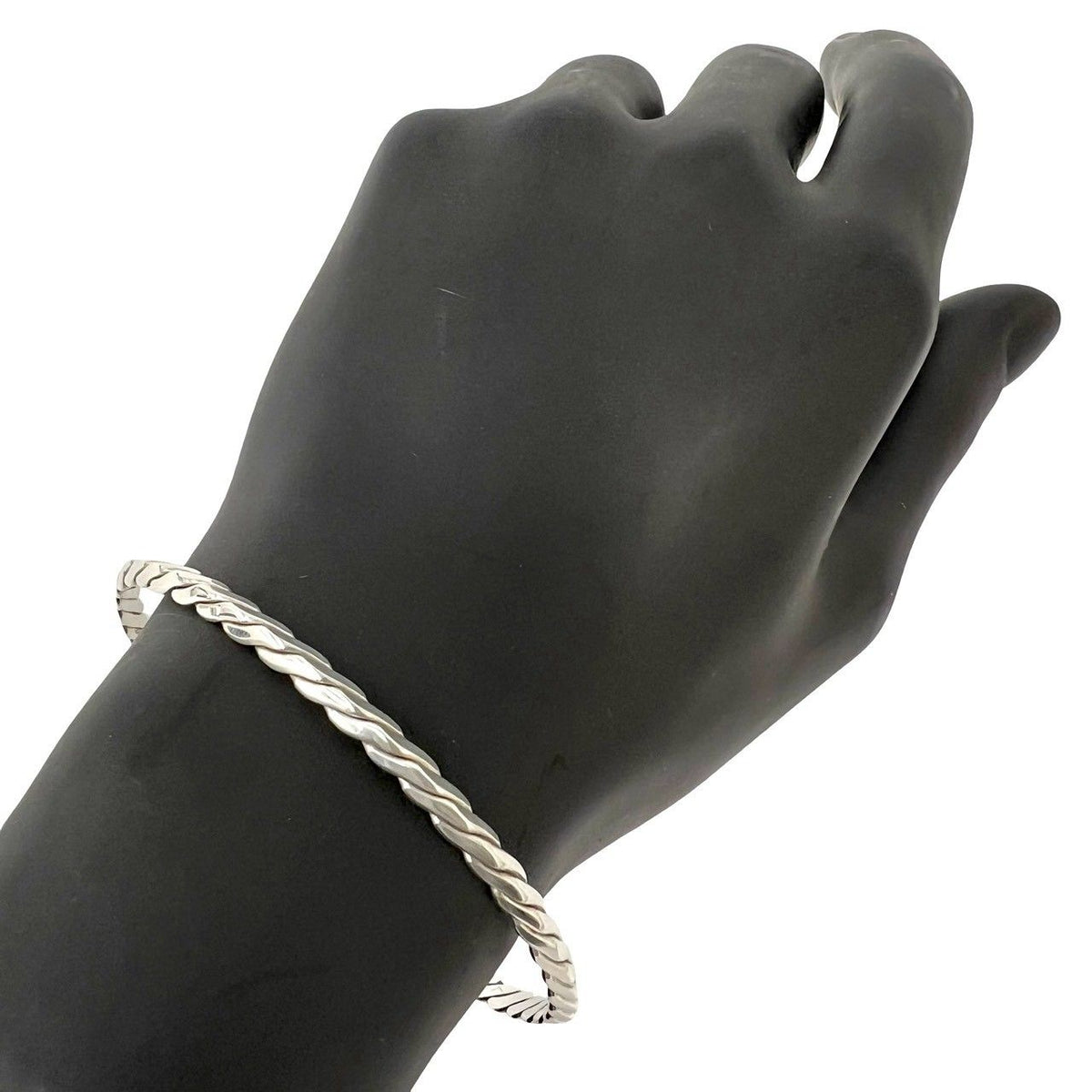 Tiffany & Co Vintage Twist Bangle 925 Sterling Silver Bracelet — view 2