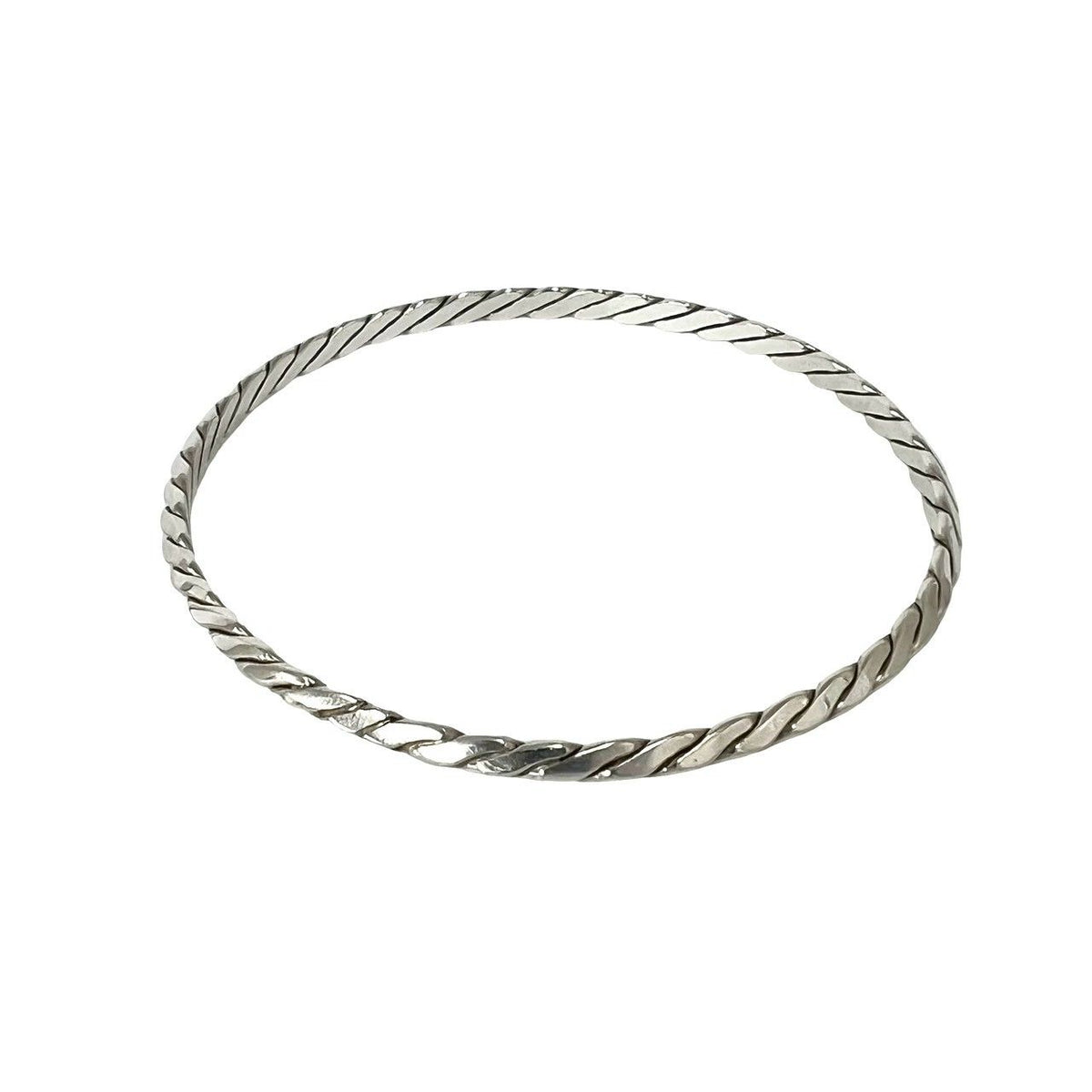 Tiffany & Co Vintage Twist Bangle 925 Sterling Silver Bracelet — view 6
