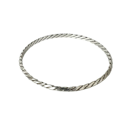Tiffany & Co Vintage Twist Bangle 925 Sterling Silver Bracelet — view 6