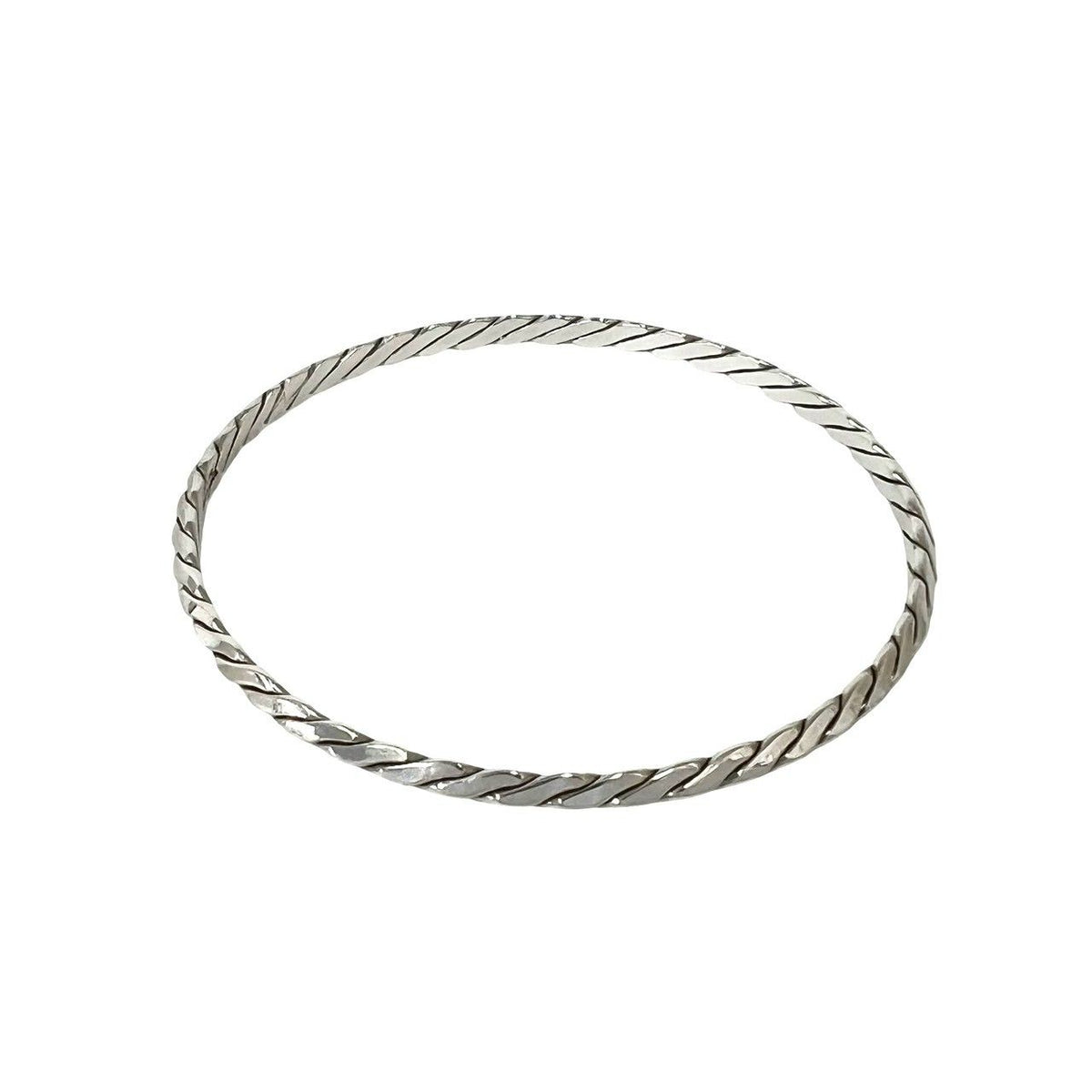 Tiffany & Co Vintage Twist Bangle 925 Sterling Silver Bracelet — view 4