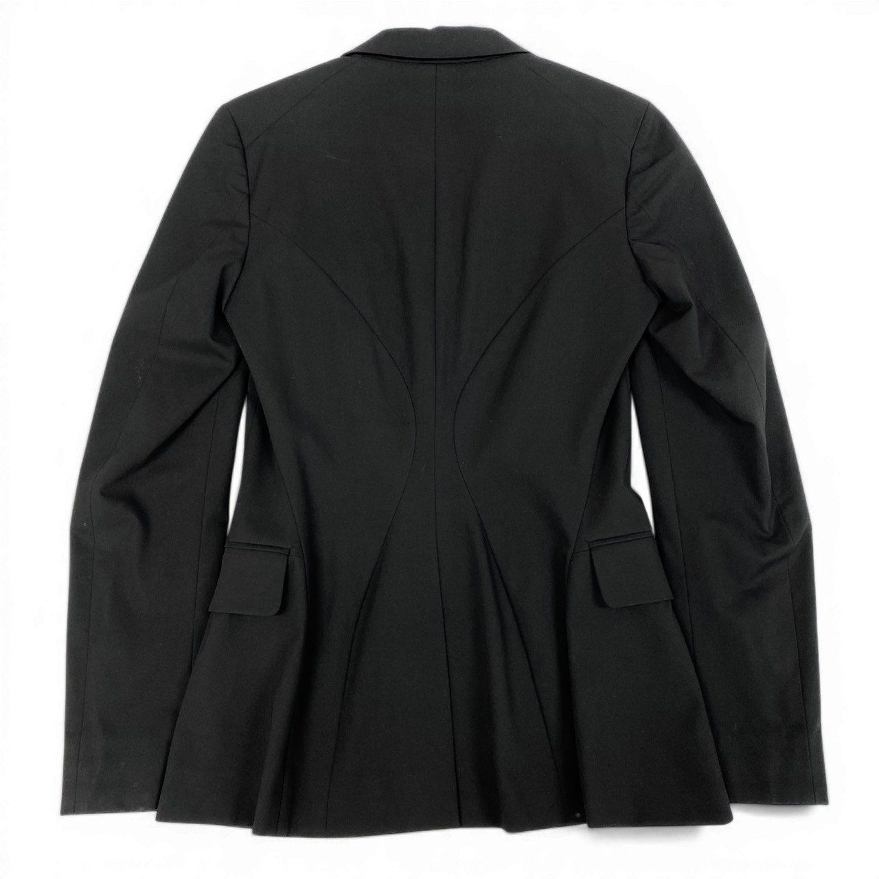 Versace Id6 Collection Tailored Jacket Elastic Stretch Logo Plate Black — view 3