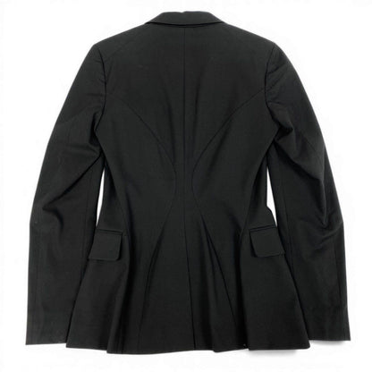 Versace Id6 Collection Tailored Jacket Elastic Stretch Logo Plate Black — view 3