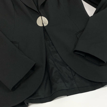 Versace Id6 Collection Tailored Jacket Elastic Stretch Logo Plate Black — view 6
