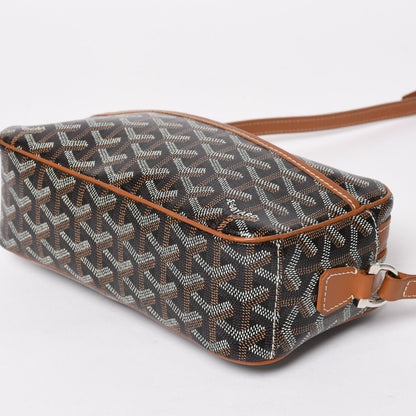 Goyard Cup Vert PM Shoulder Bag Brown Leather Silver — view 8
