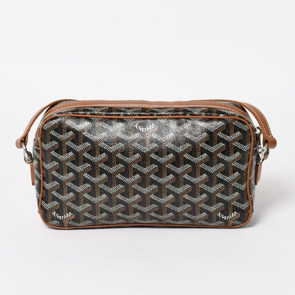 Goyard Cup Vert PM Shoulder Bag Brown Leather Silver — view 2