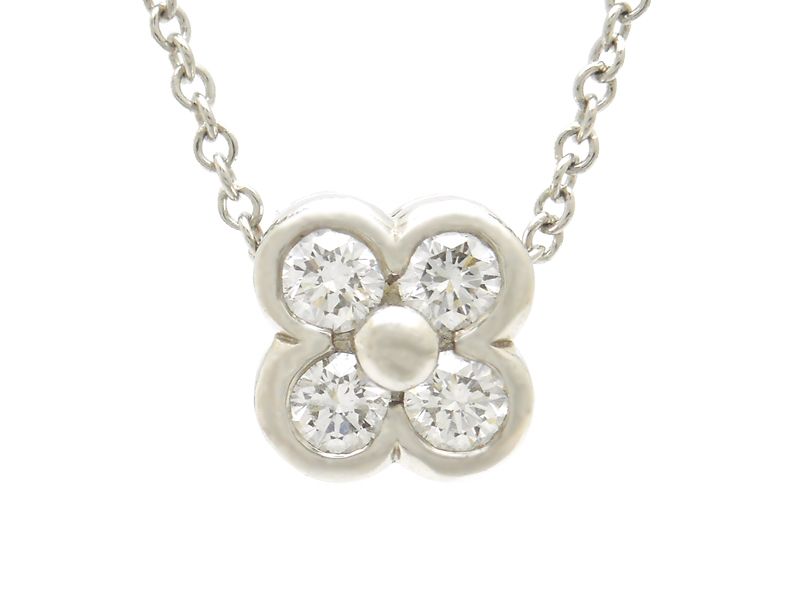 Tiffany & Co Bezel Set Pendant Platinum Diamond