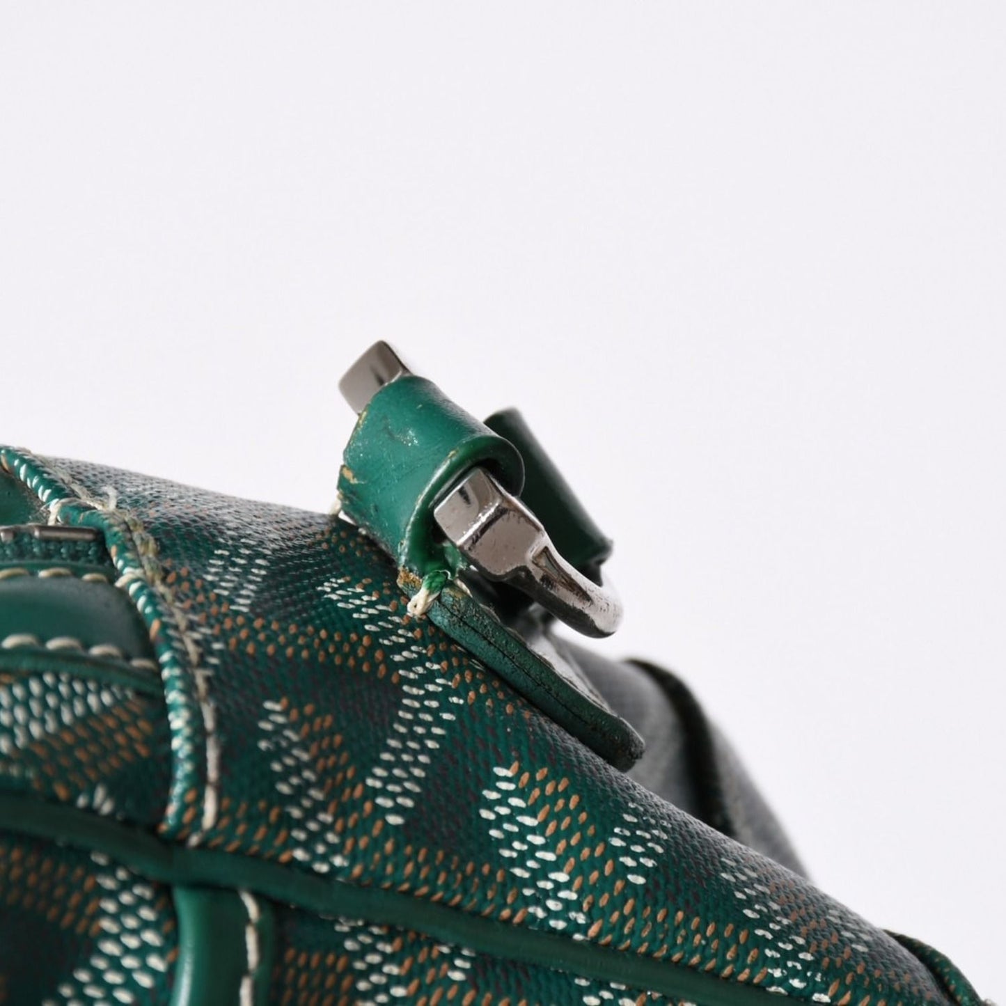 Goyard Cup Vert PM Shoulder Bag Green Leather Silver — view 7