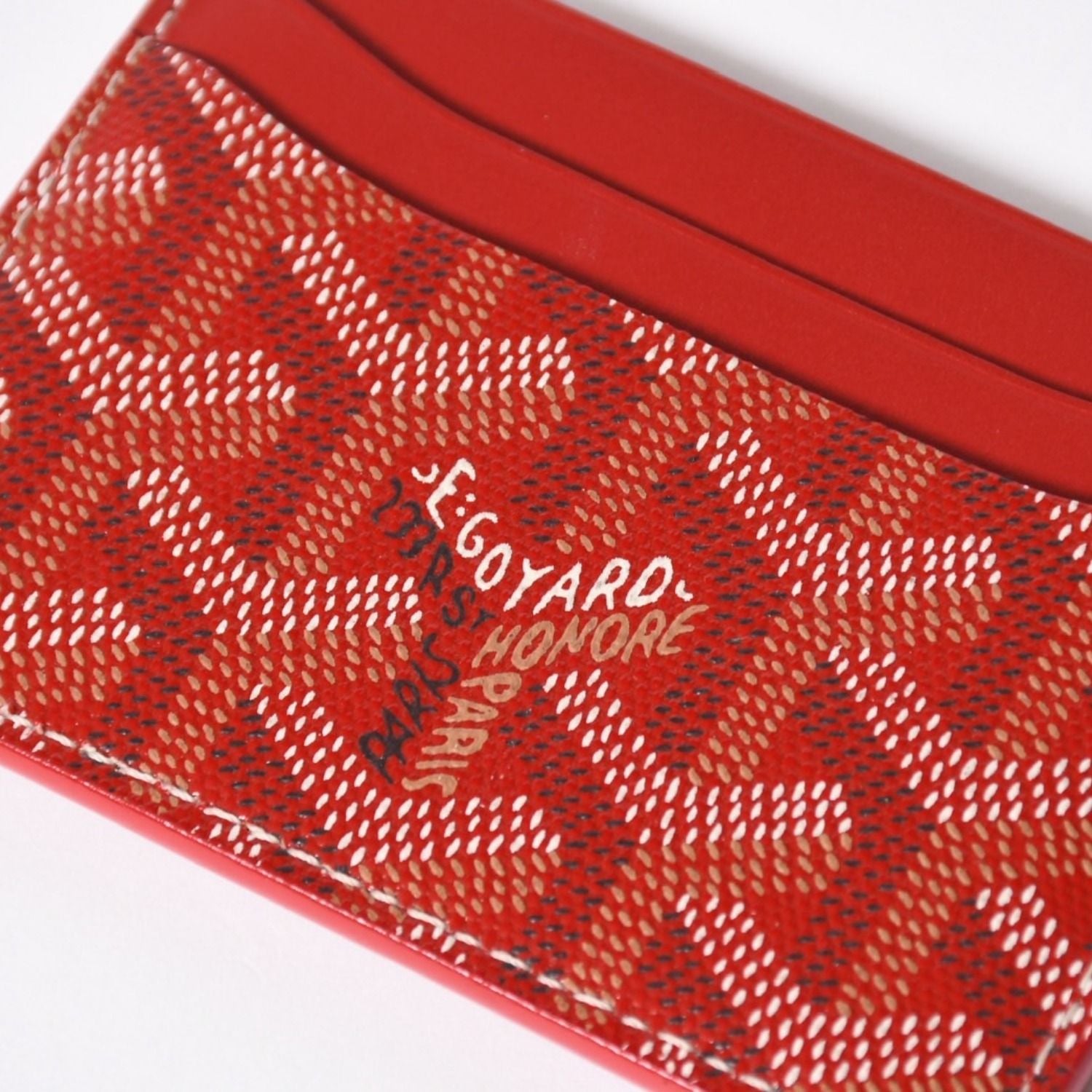 Goyard Saint Sulpice Card Case Red Vauzel Calfskin — view 6
