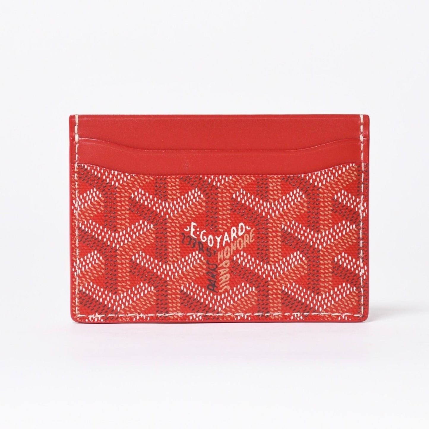 Goyard Saint Sulpice Card Case Red Vauzel Calfskin — view 2