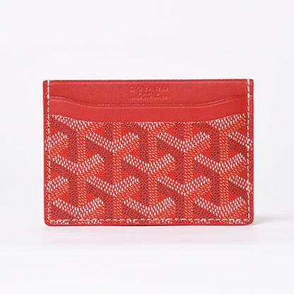 Goyard Saint Sulpice Card Case Red Vauzel Calfskin
