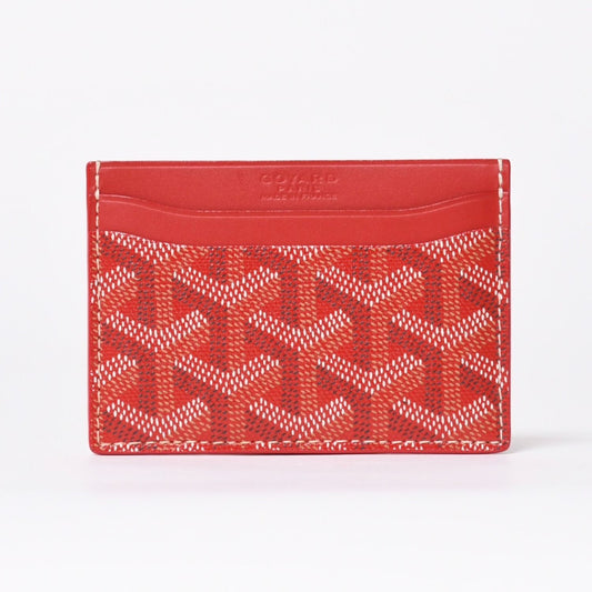 Goyard Saint Sulpice Card Case Red Vauzel Calfskin