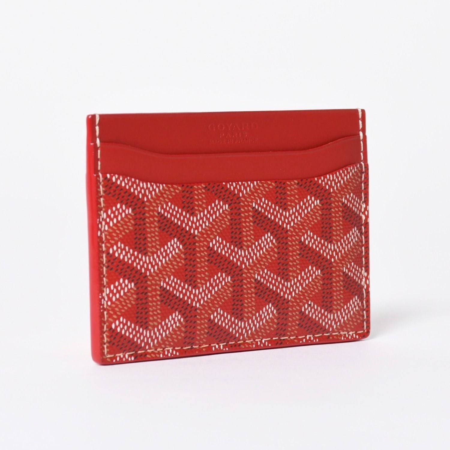 Goyard Saint Sulpice Card Case Red Vauzel Calfskin — view 3